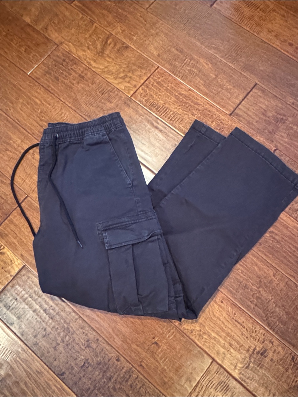 PacSun Men's Black Cargo Drawstring Pants